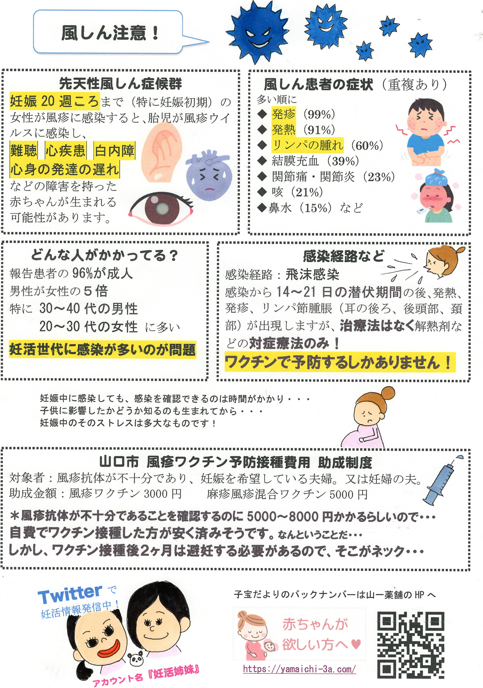 風しん注意