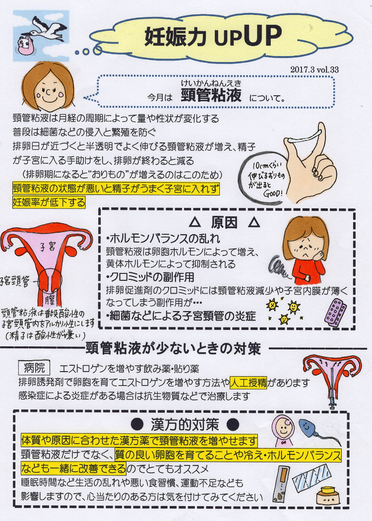 子宝だより：頸管粘液